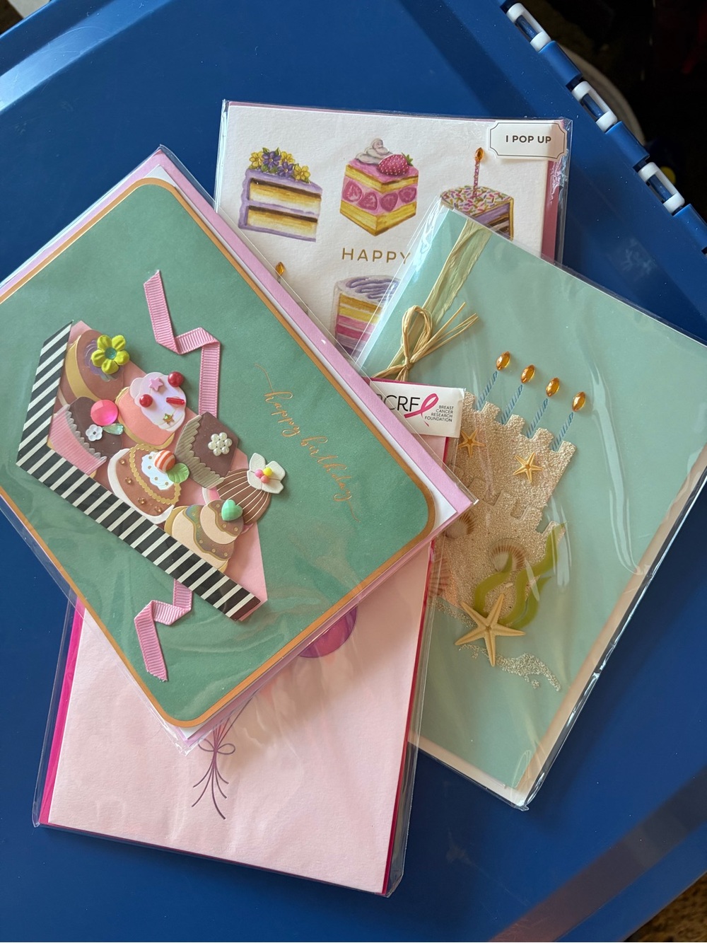 Papyrus Birthday Card Bundle of Four Embellished/ Pop Up